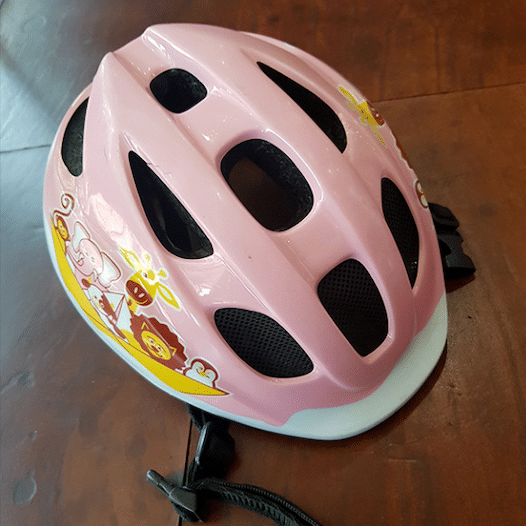 casque de vélo rose pour enfant